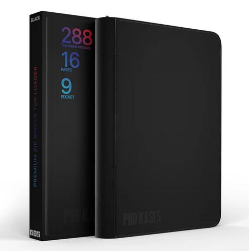 Zip Binder Noir capacité / 288 toploaders